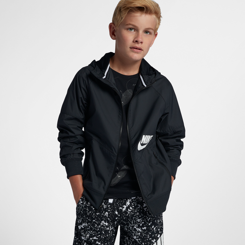 Nike Windrunner Jacket - Boys' Grade School - Casual - Clothing - Black ...