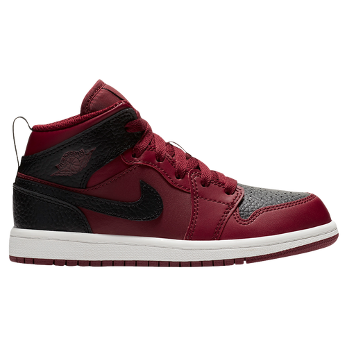 Jordan AJ 1 Mid - Boys' Preschool - Basketball - Shoes - Team Red/Gym ...