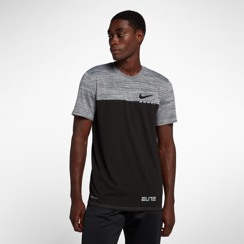 Nike Elite Logo T-Shirt - Men's - Basketball - Clothing - Black
