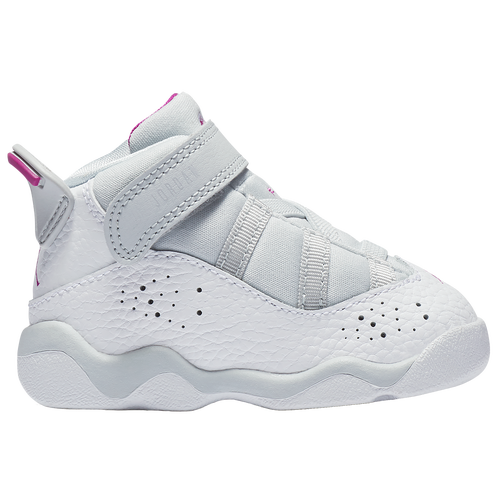 Jordan 6 Rings Girls' Toddler Basketball Shoes Pure Platinum