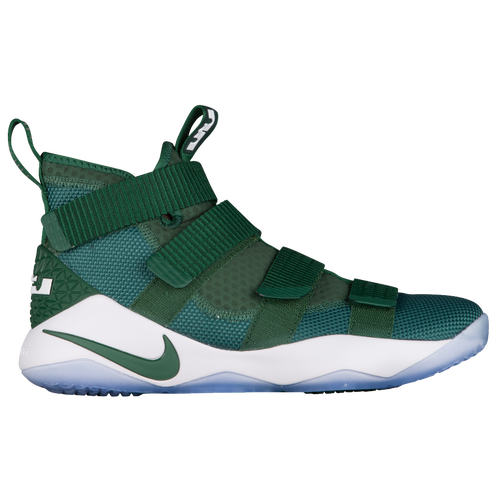 lebron green and white shoes