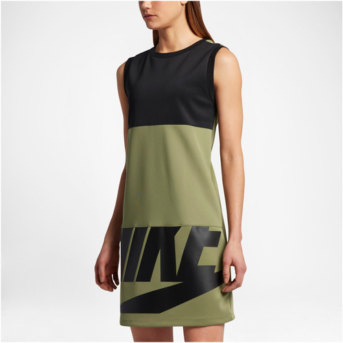 Nike Irreverent Dress - Women's - Casual - Clothing - Palm Green/Black