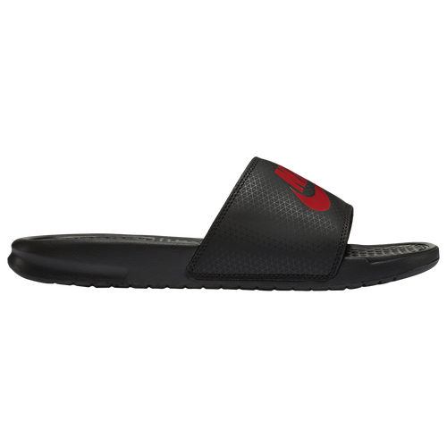nike benassi slides red and black