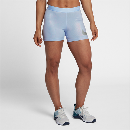 Nike Pro 3" Compression Shorts Women's Training Clothing Royal Tint
