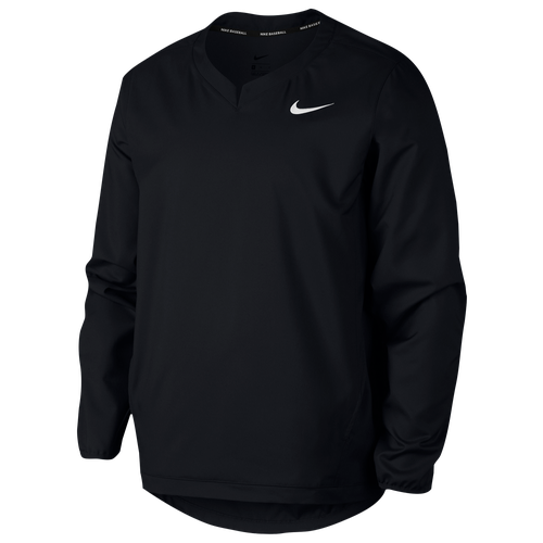 Nike Long Sleeve Cage Jacket - Men's - Baseball - Clothing - Black/White