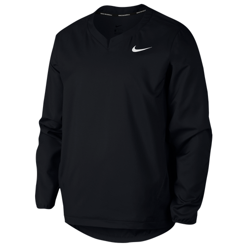 Nike Long Sleeve Cage Jacket Men's Baseball Clothing Black/White