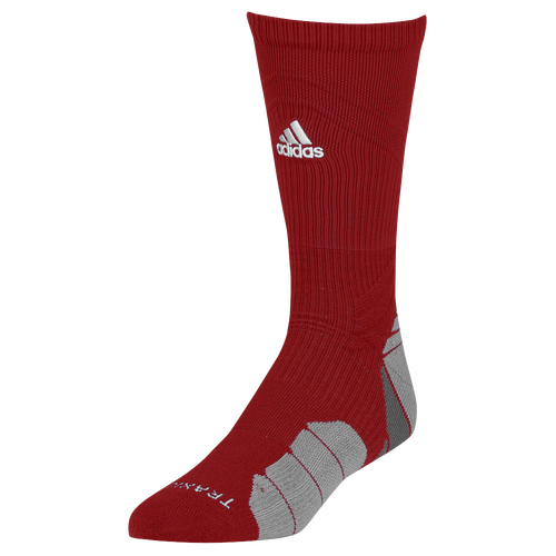 adidas Traxion Menace Crew   Mens   Basketball   Accessories   Power Red/White/Light Onix/Onix