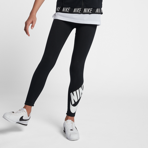 nike logo print leggings