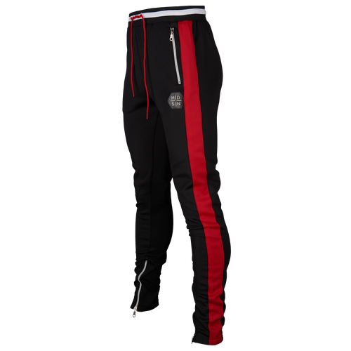 black striped track pants