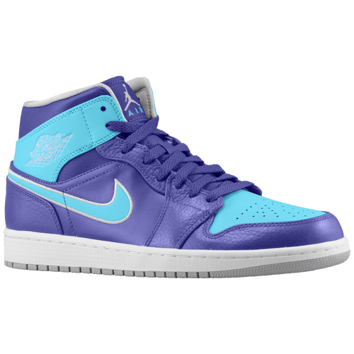 Jordan AJ1 Mid   Mens   Basketball   Shoes   Court Purple/Gamma Blue/Metallic Platinum