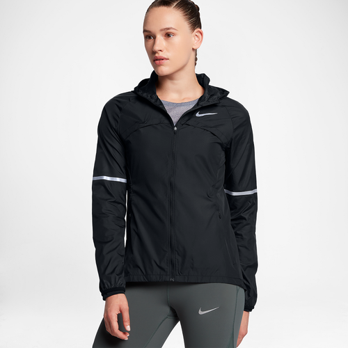 Nike Shield Hooded Jacket - Women's - Running - Clothing - Black ...