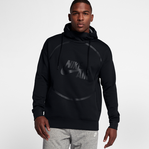 Nike Air Pullover Fleece Hoodie - Men's - Casual - Clothing - Black