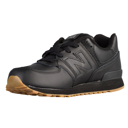 New Balance 574 - Boys' Preschool - Running - Shoes - Black/Gum/Leather ...