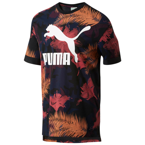 PUMA Summer Tropical T-Shirt - Men's - Casual - Clothing - Puma Black