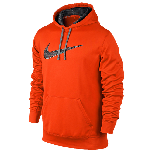 Nike KO Swoosh Camo Hoodie - Men's - Training - Clothing - Team Orange