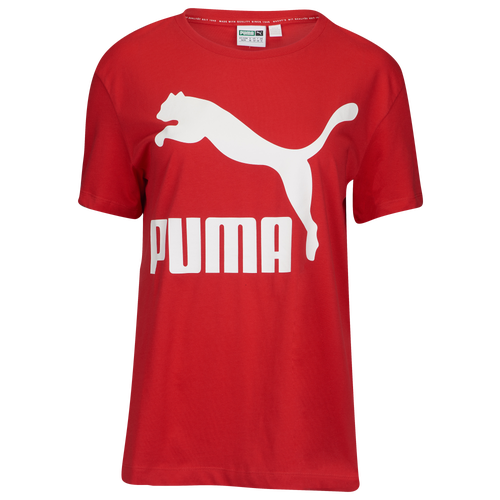 PUMA Retro Classic T-Shirt - Women's - Casual - Clothing - Ribbon Red