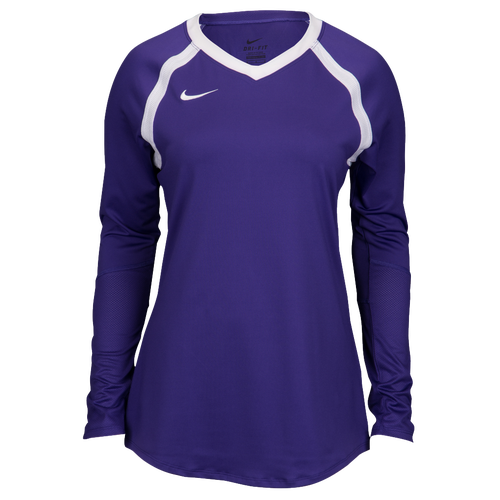 Nike Team Agility Jersey   Womens   Volleyball   Clothing   Team Court Purple/White/White