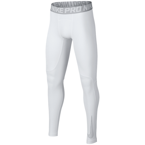 Nike Pro Cool Tights - Boys' Grade School - Training - Clothing - White