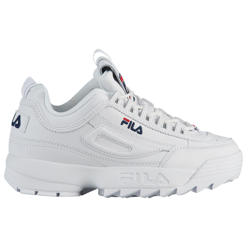 Fila Disruptor II Premium - Women's - Casual - Shoes - White/Navy/Red