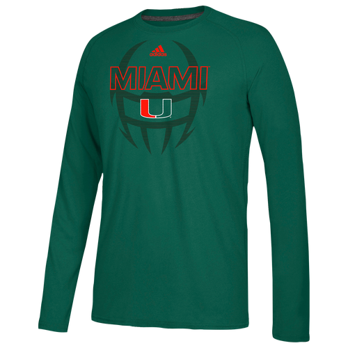 adidas College Ultimate L/S TShirt Men's Clothing Miami (Fla