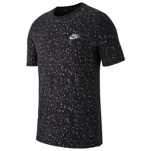 Nike Speckled AOP T-Shirt - Men's - Casual - Clothing - Black/Cool Grey