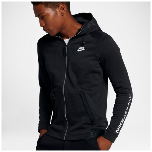 Nike Air Max Full-Zip Hoodie - Men's - Casual - Clothing - Black/Black ...
