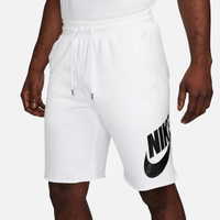 white nike sweat shorts