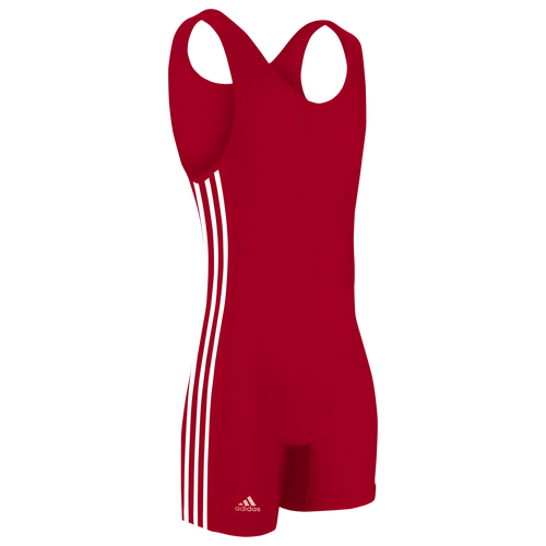 adidas aS102s Singlet - Men's - Wrestling - Clothing - Red/White