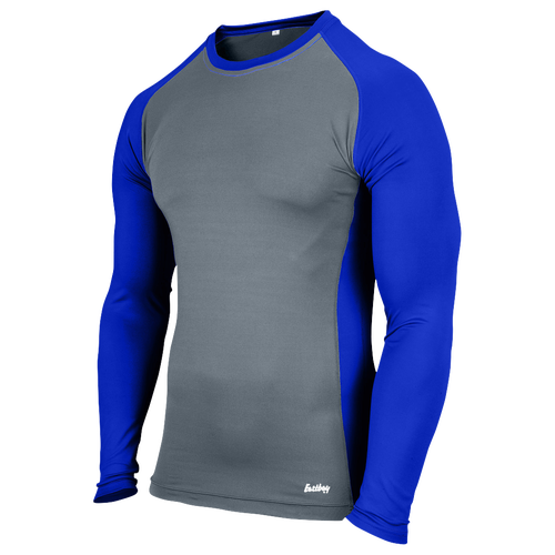 Eastbay EVAPOR Baseball Compression Top - Men's - Baseball - Clothing - Grey/Royal