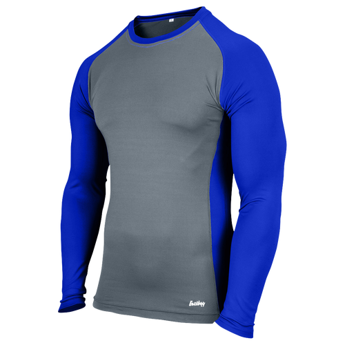 Evapor L/S Baseball Compression Top   Boys Grade School   Baseball   Clothing   Grey/Royal