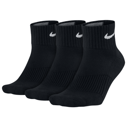 Nike 3 Pack Moisture MGT Cushion Quarter Socks   Mens   Training   Accessories   Black/White