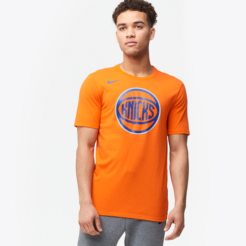 Nike NBA Logo T-Shirt - Men's - Clothing - New York Knicks - Orange