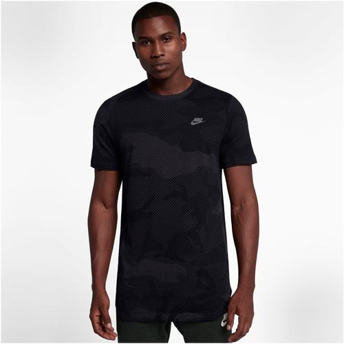 Nike Tech Print T-Shirt - Men's - Casual - Clothing - Carbon Heather ...