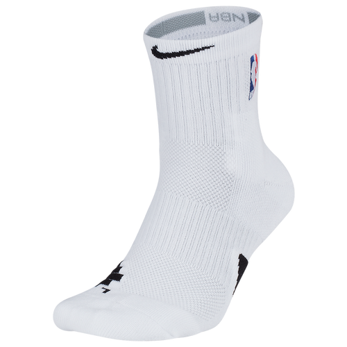 Nike NBA Elite Mid Socks - Accessories - NBA League Gear - White/Black