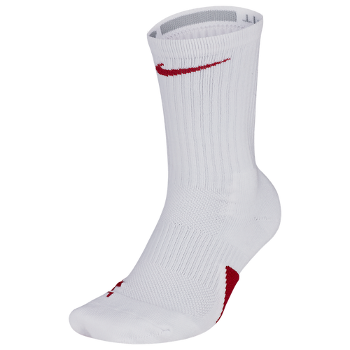 Nike Elite Crew Socks - Basketball - Accessories - White/Team Crimson
