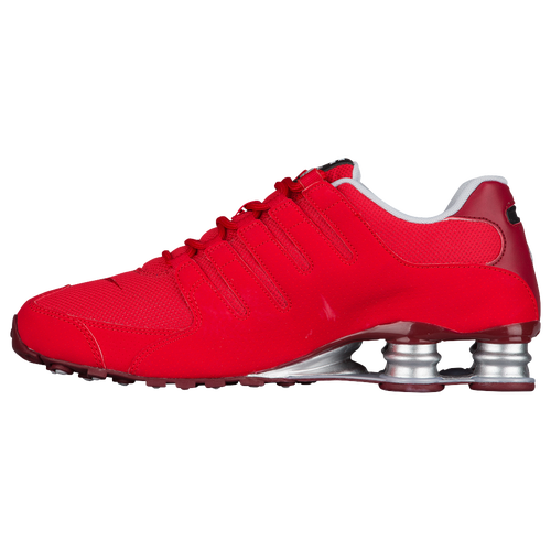 red white and blue nike shox