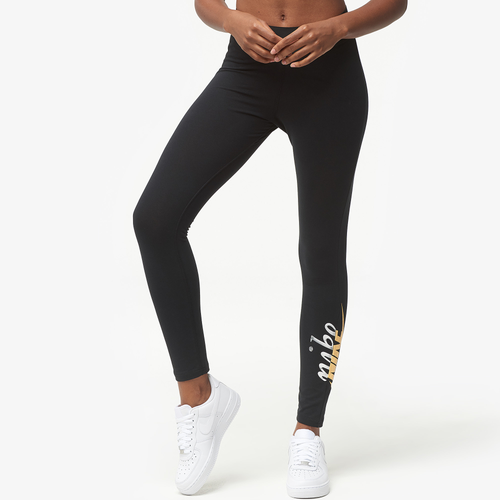 nike metallic clash high waisted leggings