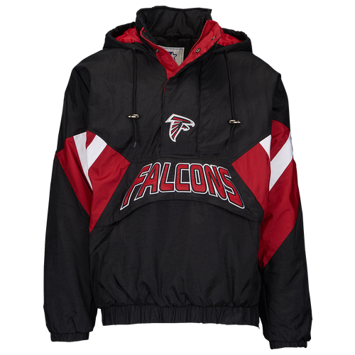 Starter NFL 1/2 Zip Hooded Pullover Jacket Men's Clothing Atlanta