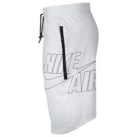 white nike fleece shorts