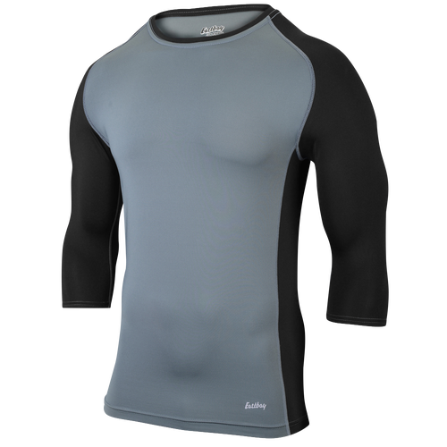 Eastbay Baseball Compression Top - Men's - Baseball - Clothing - Grey/Black