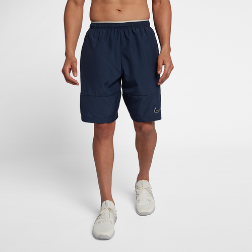 navy blue nike woven shorts