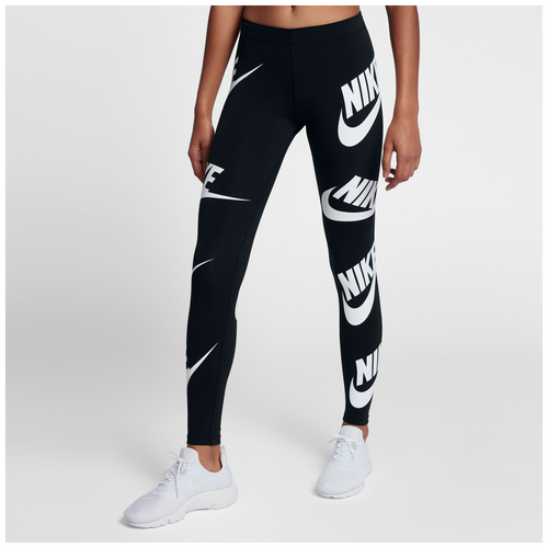 Nike Futura AOP Leggings - Women's - Casual - Clothing - Black/White