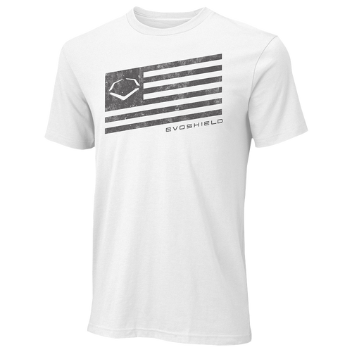 Evoshield Salute TShirt Men's Baseball Clothing White/Charcoal