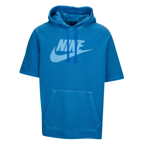 Nike Wash Pullover Hoodie - Men's - Casual - Clothing - Equator Blue/White