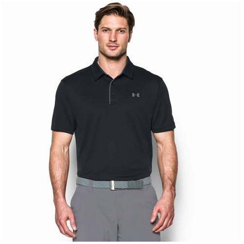 Under Armour Tech Golf Polo Men's Golf Clothing Black/Graphite