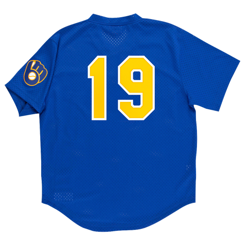 Mitchell & Ness MLB Player BP Jersey Men's Clothing Milwaukee Brewers Robin Yount Royal