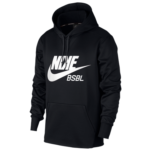 Nike Baseball Hoodie - Men's - Baseball - Clothing - Black/White