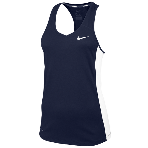 Nike Team Miler Tank II - Women's - Track & Field - Clothing - Navy/White