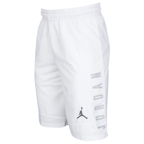 Jordan AJ Shorts - Men's - Basketball - Clothing - White/White/Silver
