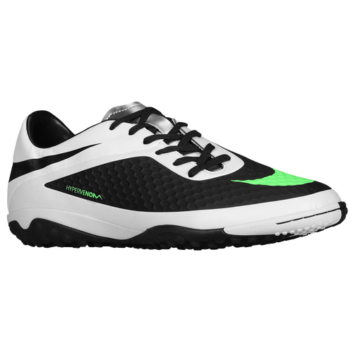 Nike Hypervenom Phelon TF   Mens   Soccer   Shoes   Black/White/Metallic Silver/Neo Lime